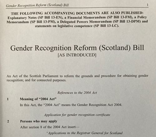 Stage 1 Report on the Gender Recognition Reform (Scotland) Bill | Scottish  Parliament